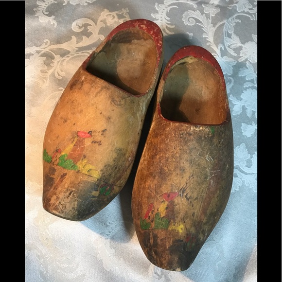 Other - Vintage Rustic Wooden Shoes